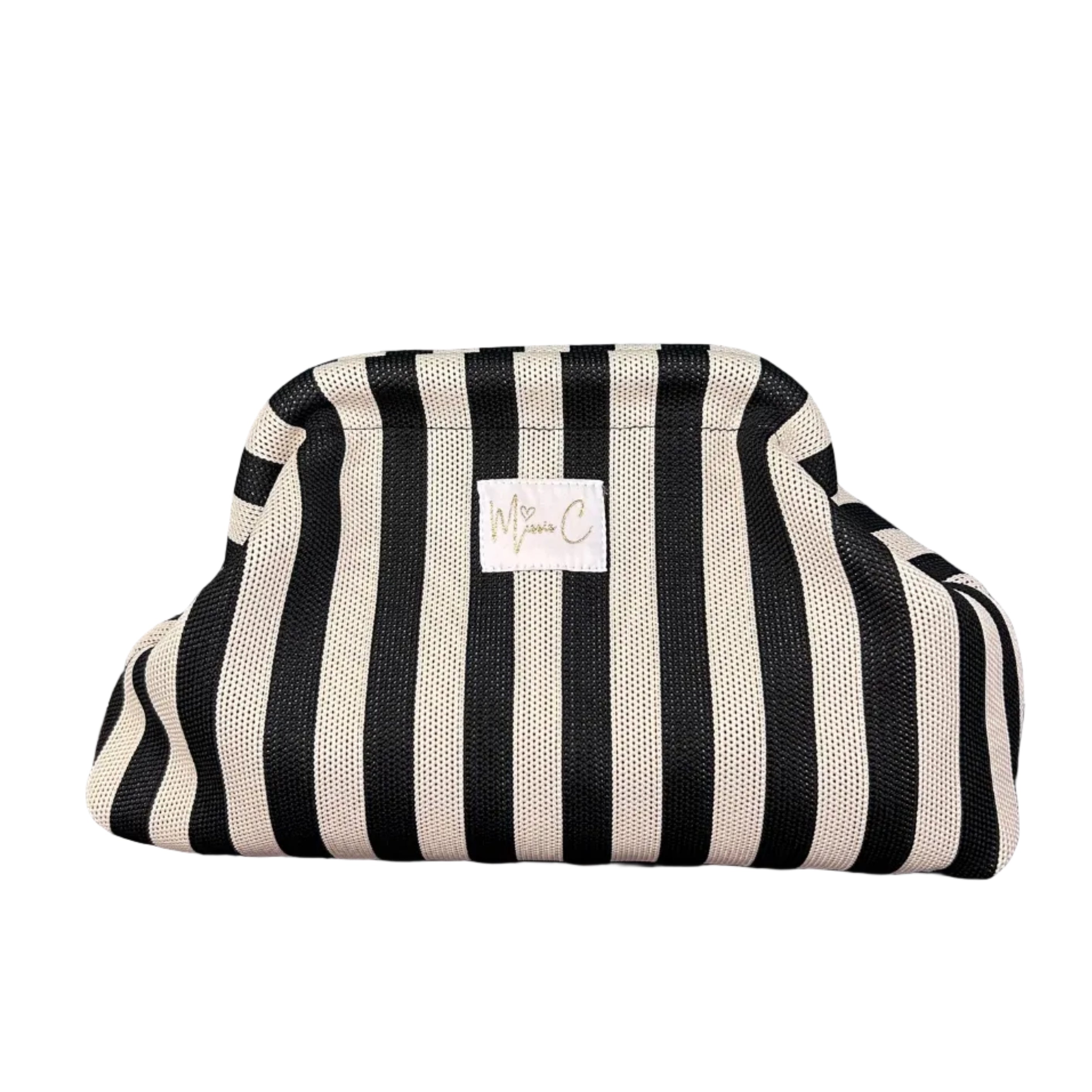 Pochette Missis C righe bianco nero
