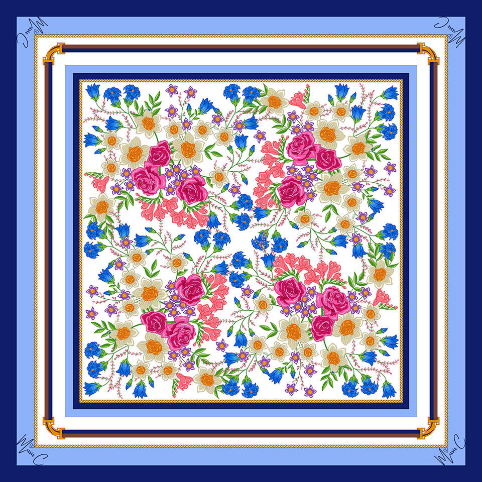 Foulard di seta Fleur