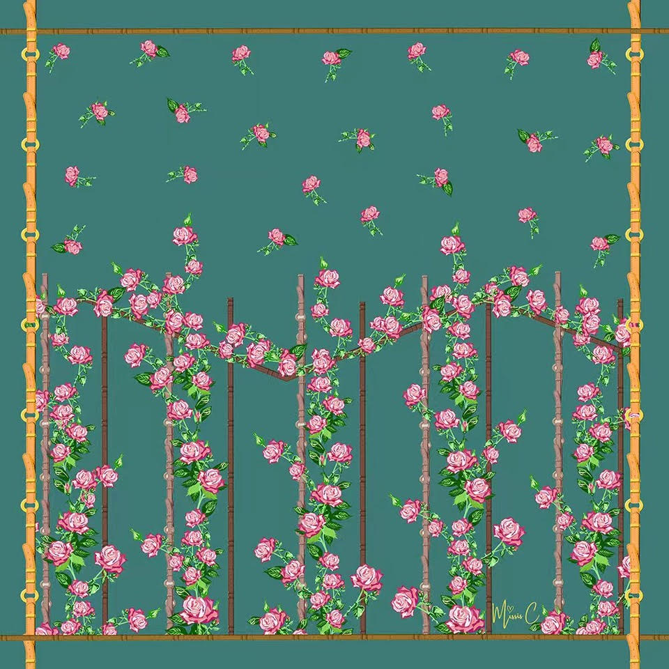 Foulard di seta Jardin