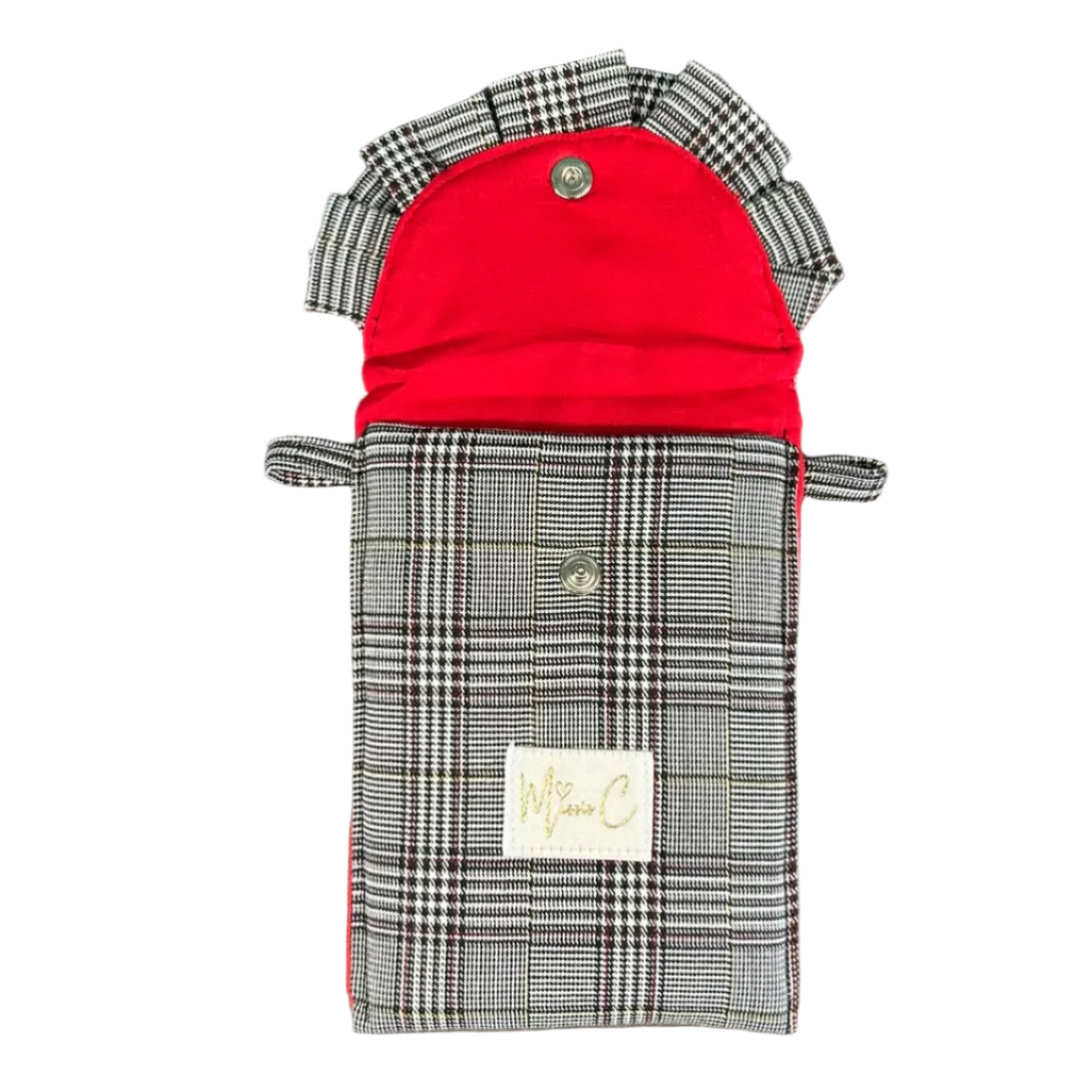 Porta cellulare Bignè - tartan grigio
