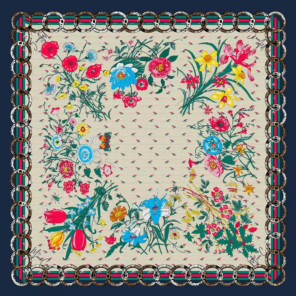 Foulard di seta Tulipes