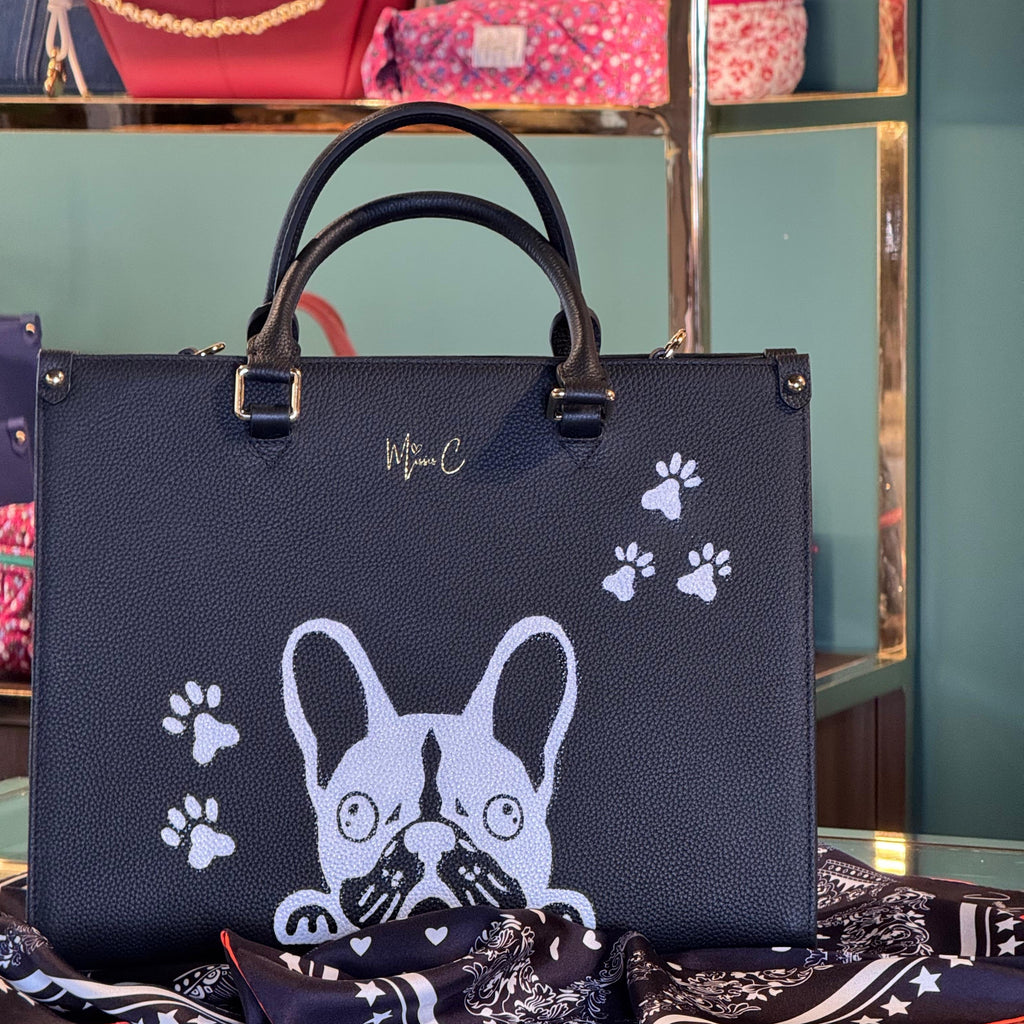 Borsa nera tema bulldog