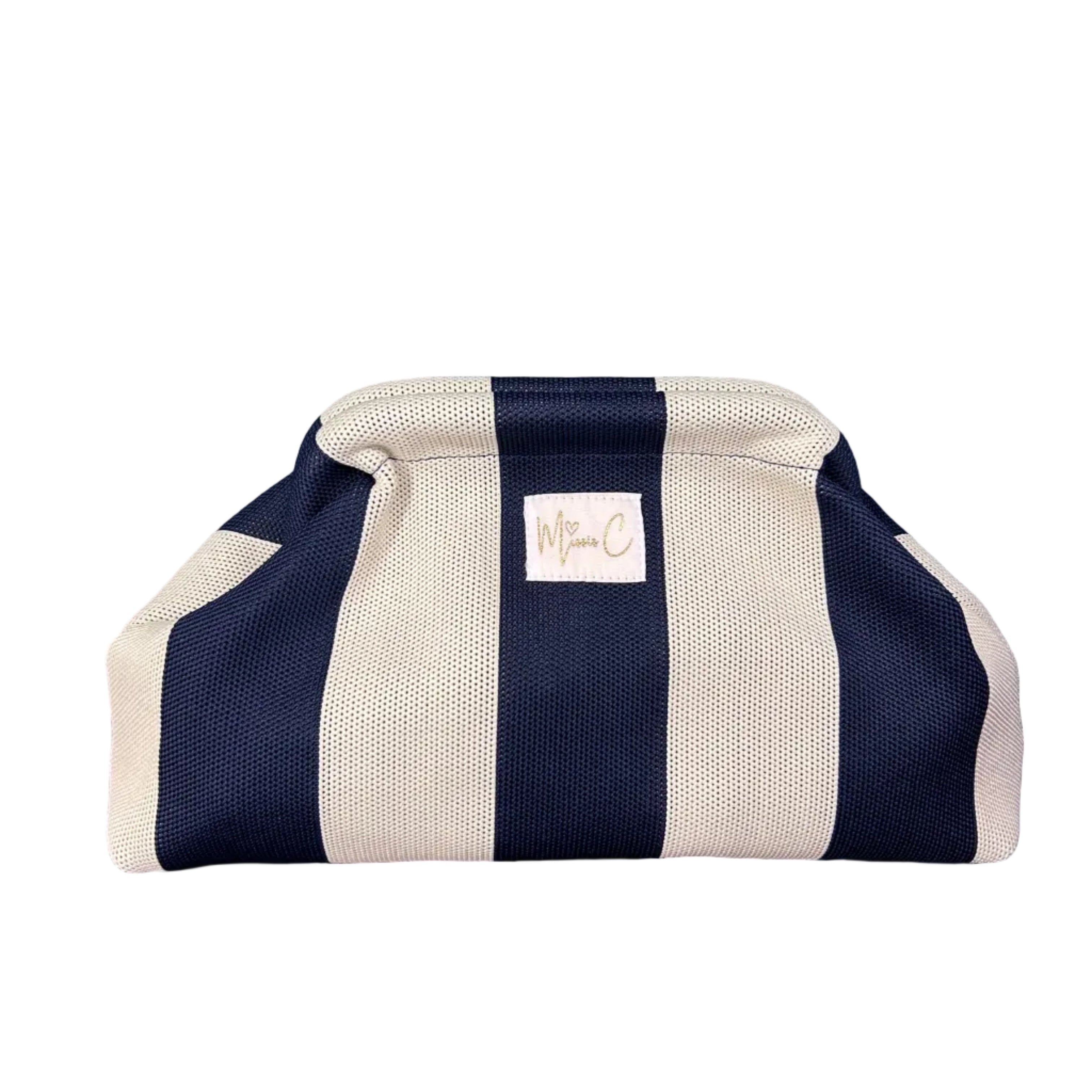 Pochette Missis C righe bianche blu