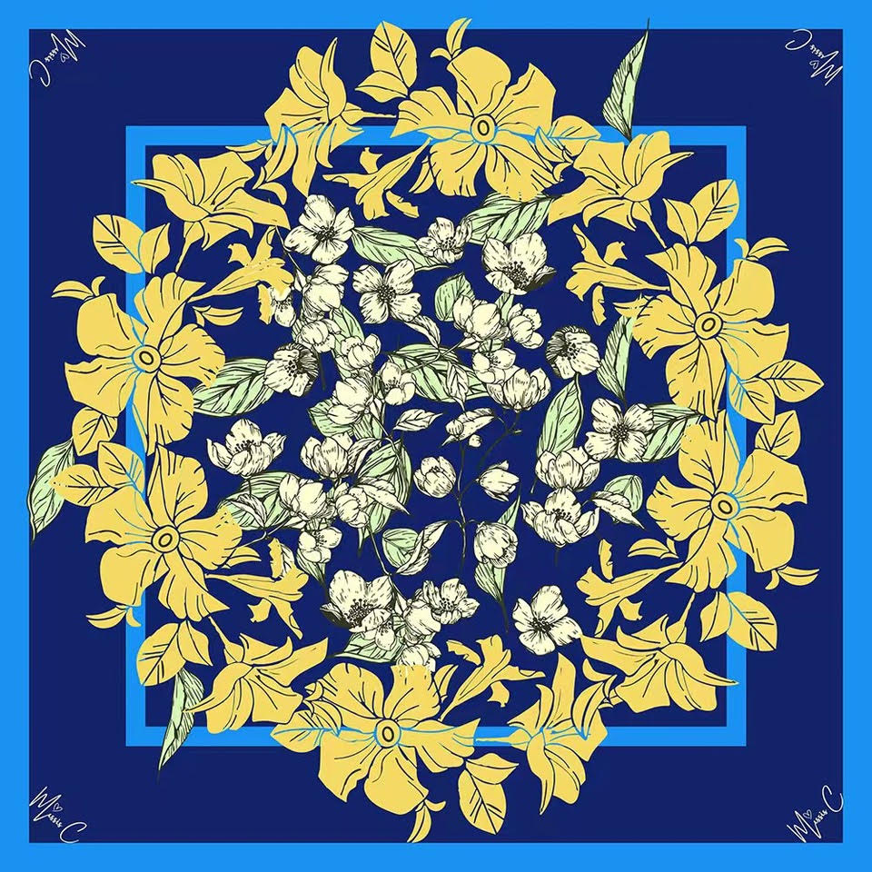 Foulard di seta Camelia