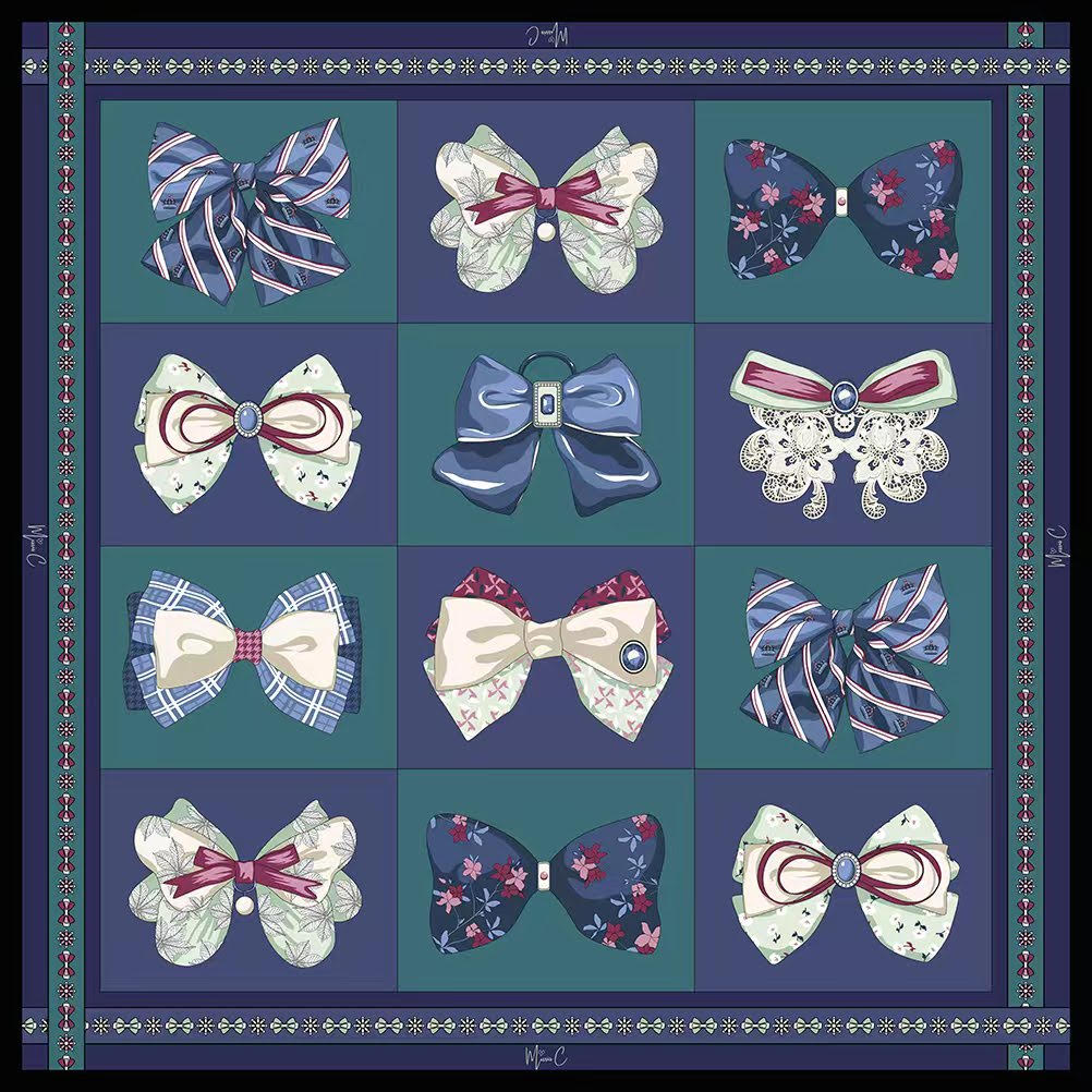 Foulard di seta Noeud 65x65