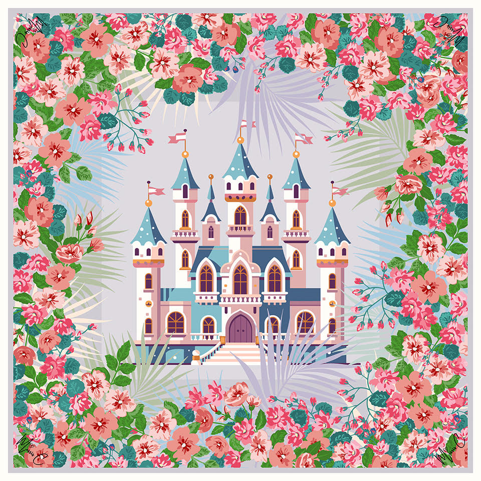 Foulard di seta Chateau
