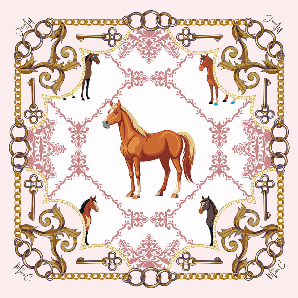 Foulard di seta Etoile
