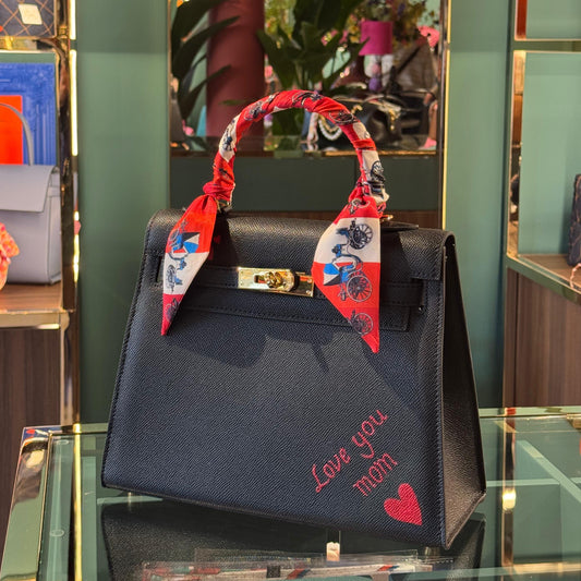 Borsa Tokyo dipinta a mano tema Festa della mamma