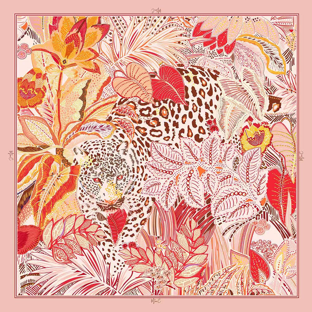 Foulard di seta Tigre 65x65