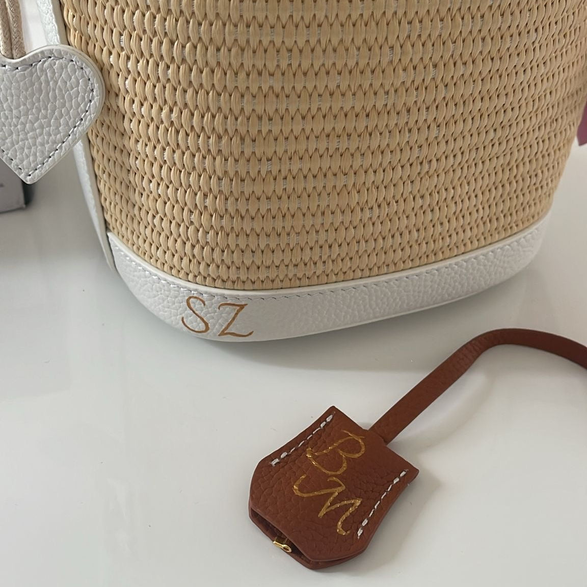 Personalizzazione borsa con iniziali