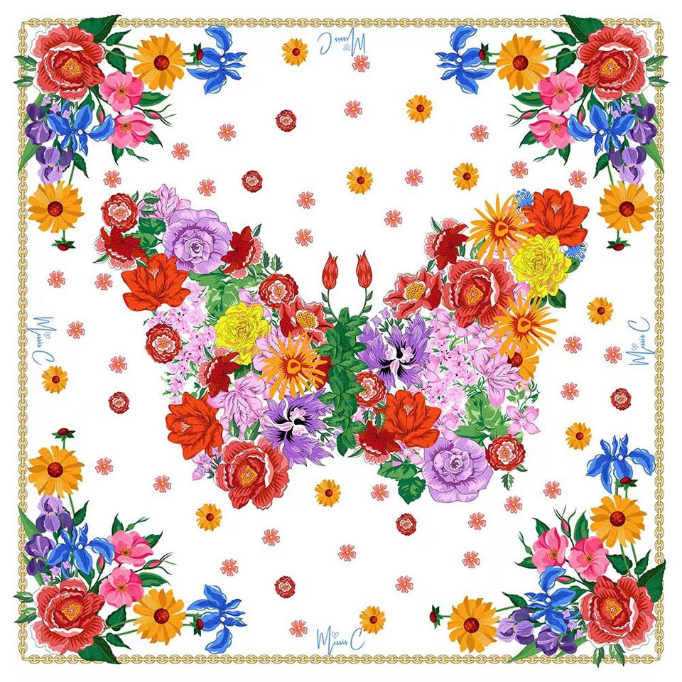 Foulard di seta Violet