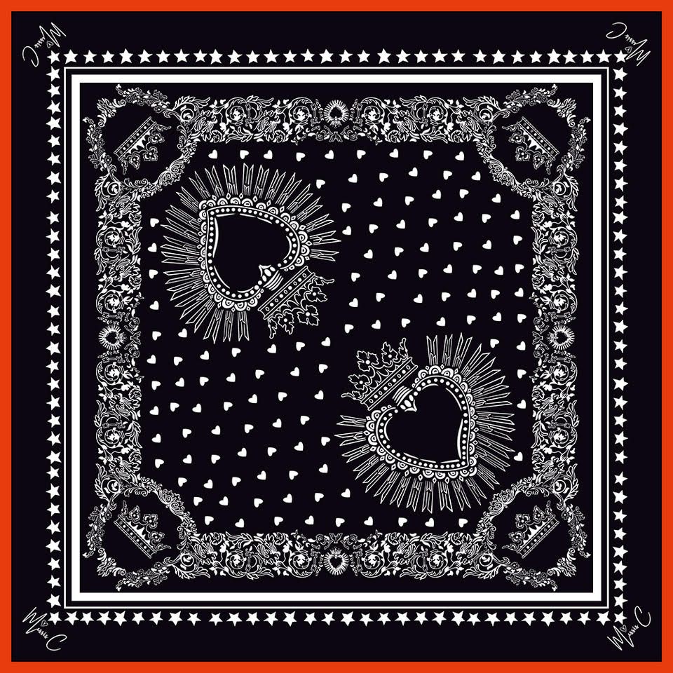 Foulard di seta Coeur