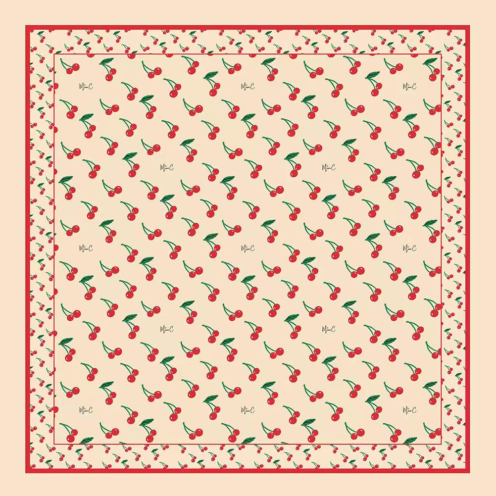 Foulard di seta Cerises 65x65