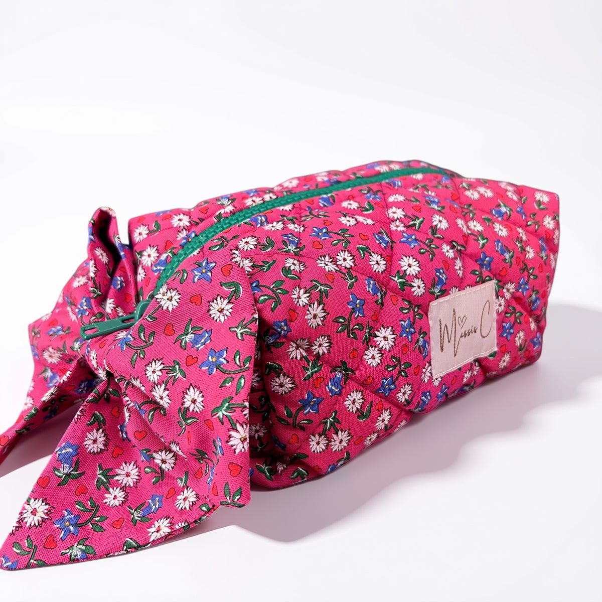 Astuccio Sacher con fiocco - floreale rosa tirolese