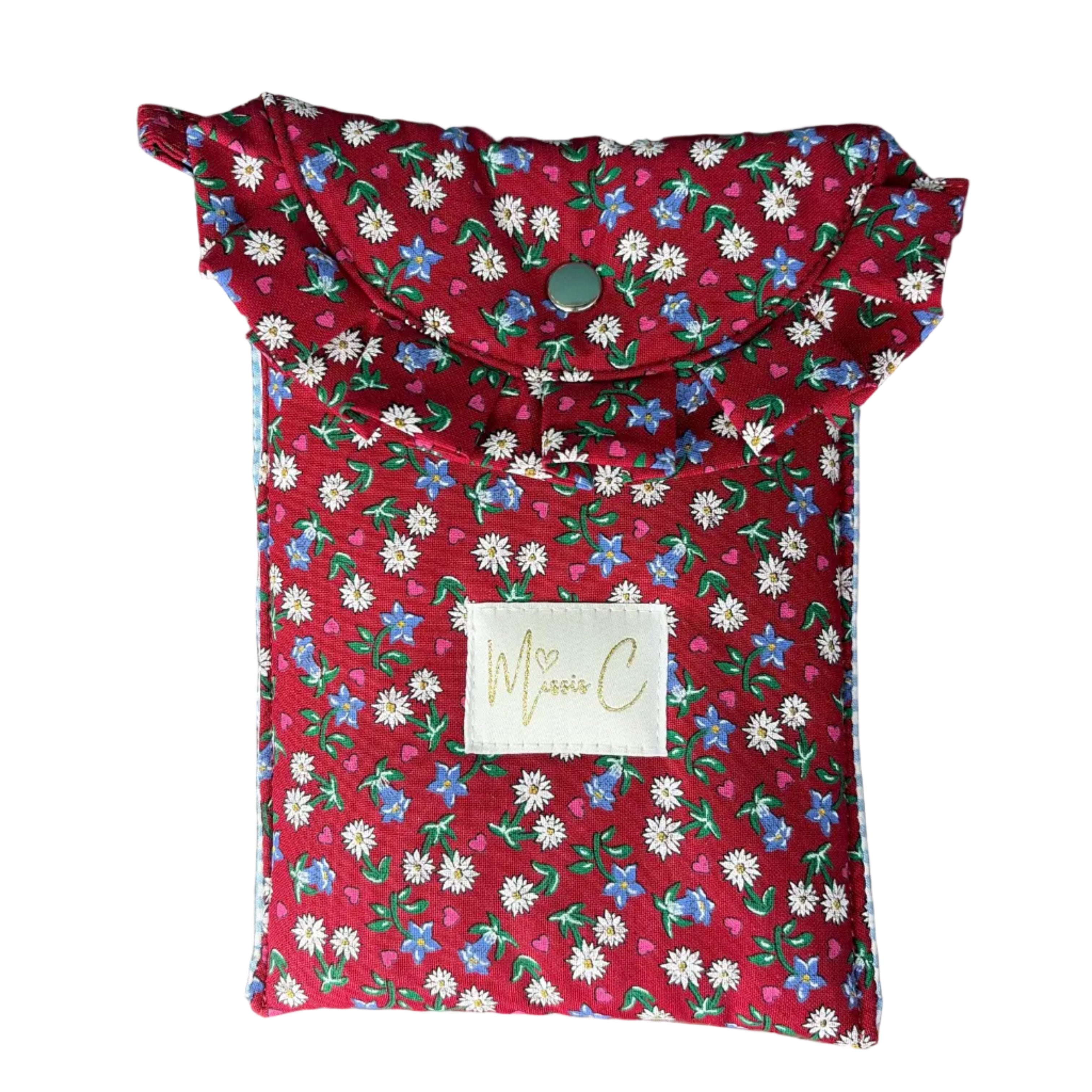 Porta occhiali Eclair - floreale rosa tirolese scuro