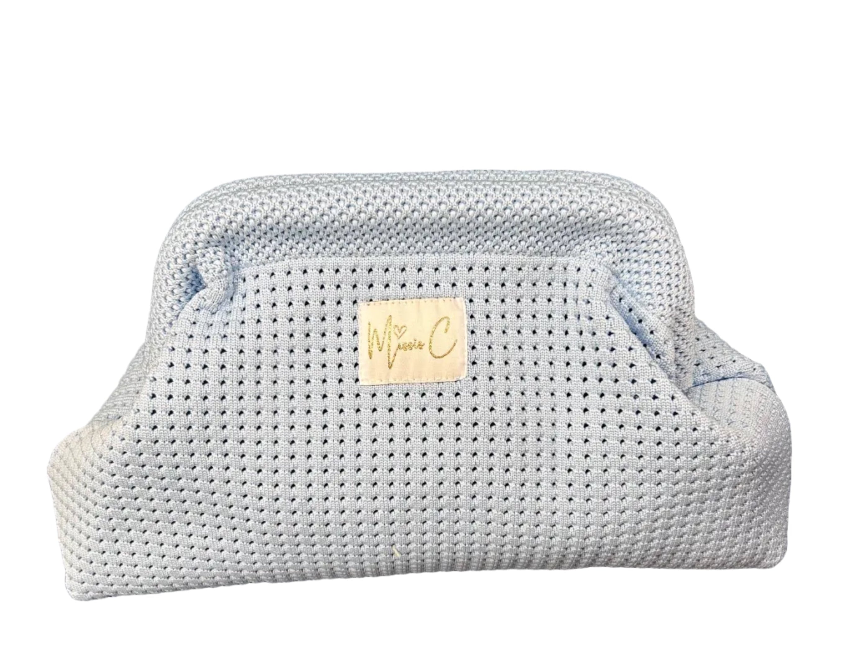 Pochette Missis C nido d'ape azzurro