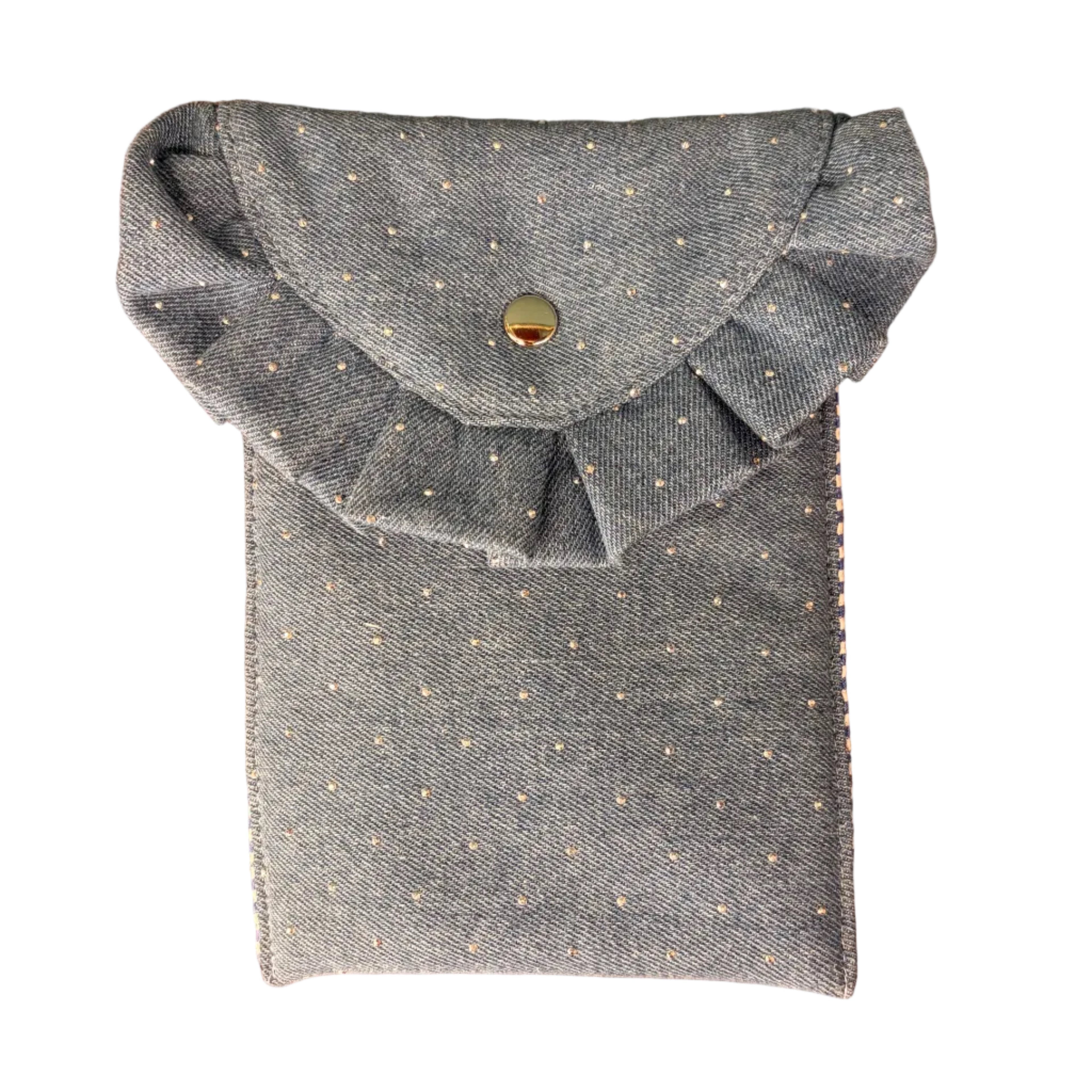 Porta occhiali Eclair - jeans chiaro brillantinato