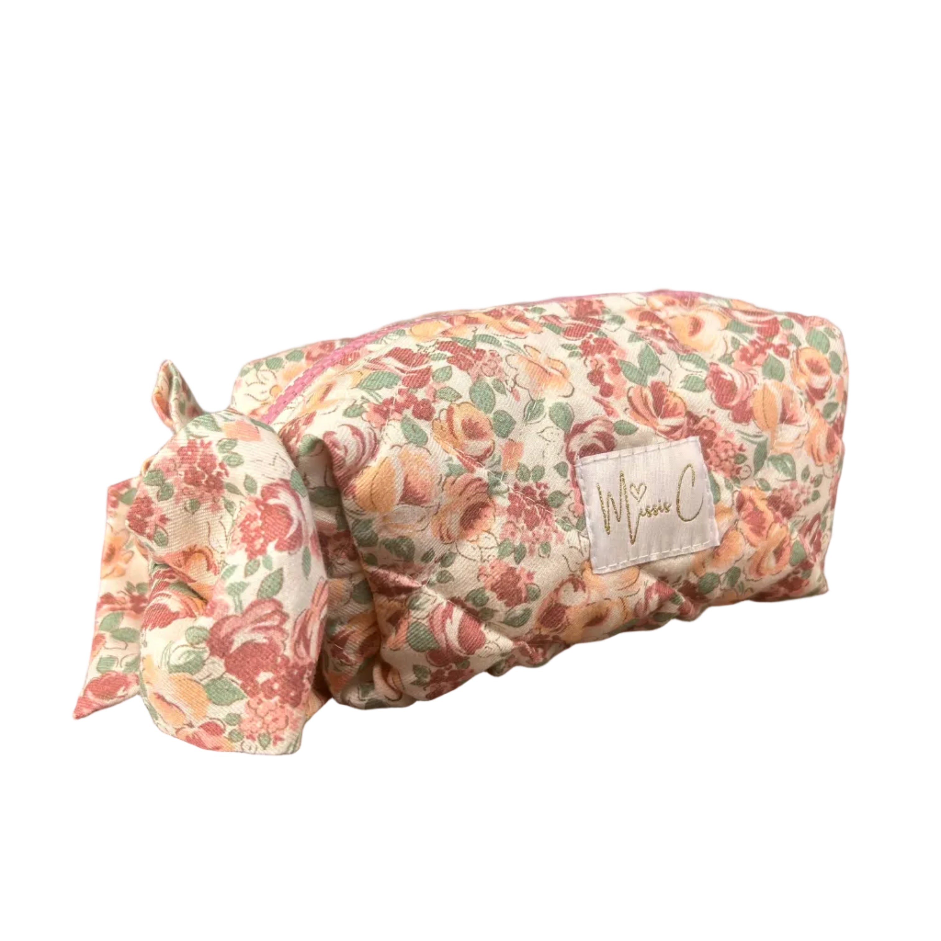 Astuccio Sacher con fiocco - floreale rosa delicato
