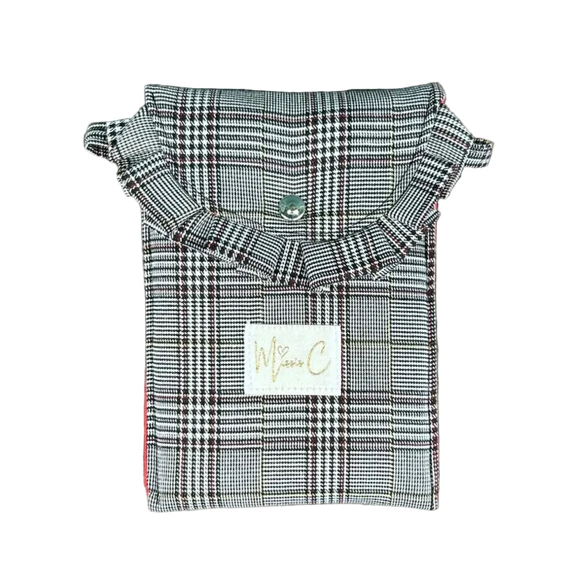 Porta cellulare Bignè - tartan grigio