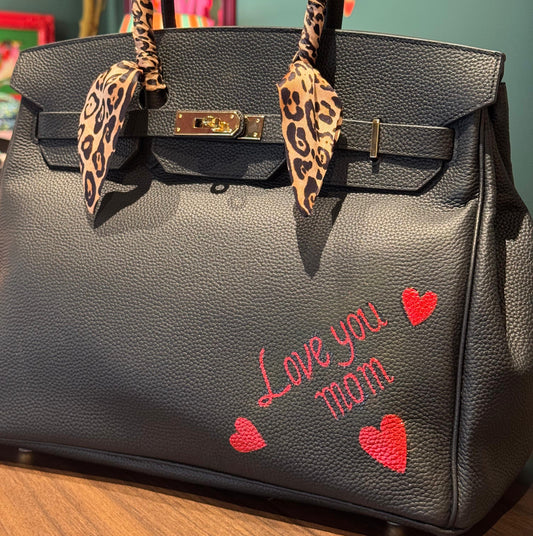 Borsa New York dipinta a mano tema Festa della mamma