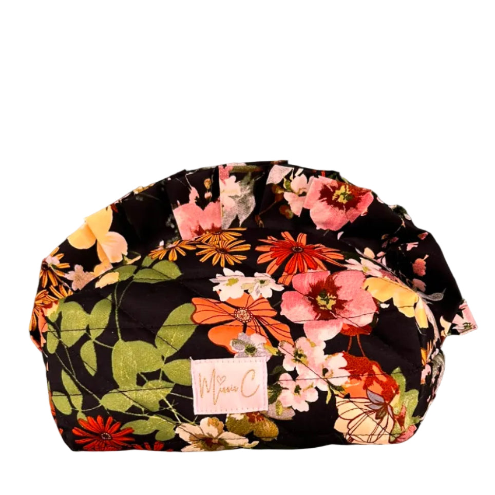 Trousse Madeleine - floreale nero