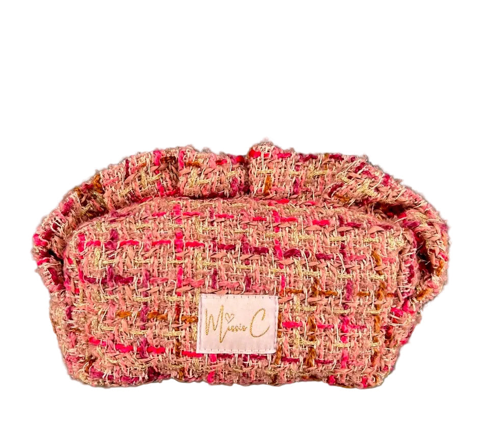 Trousse Madeleine - bouclè rosa