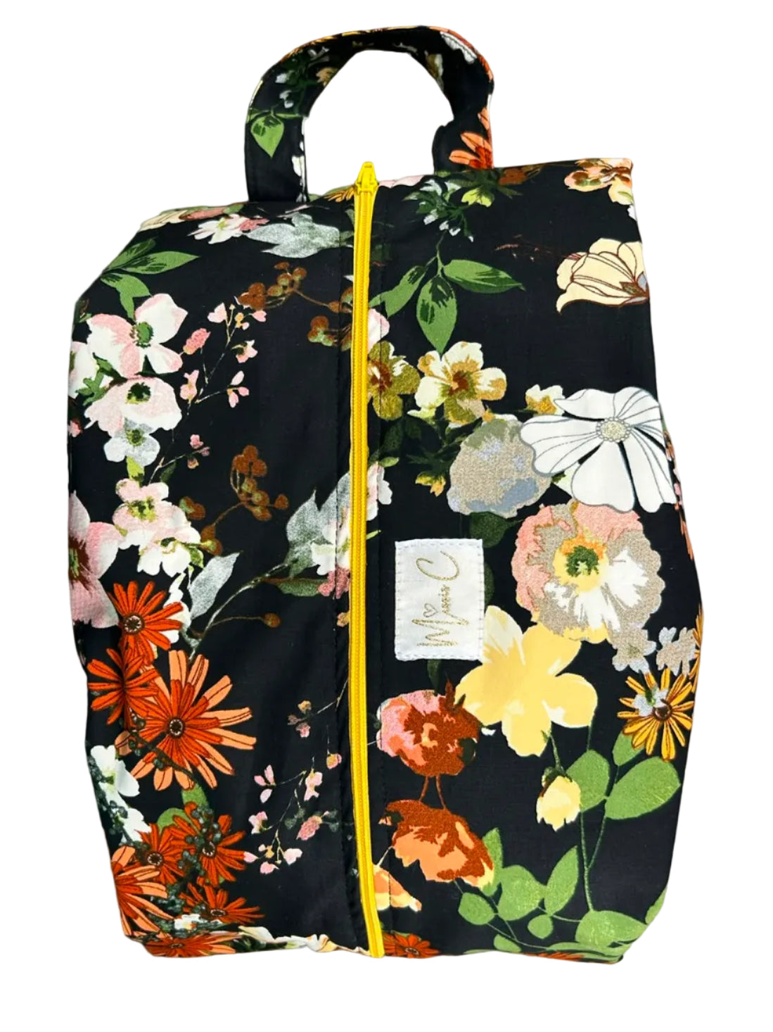 Porta scarpe Macaron - floreale nero
