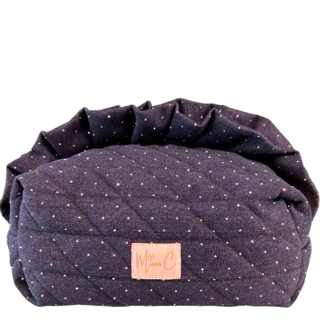 Trousse Madeleine - jeans brillantinato scuro