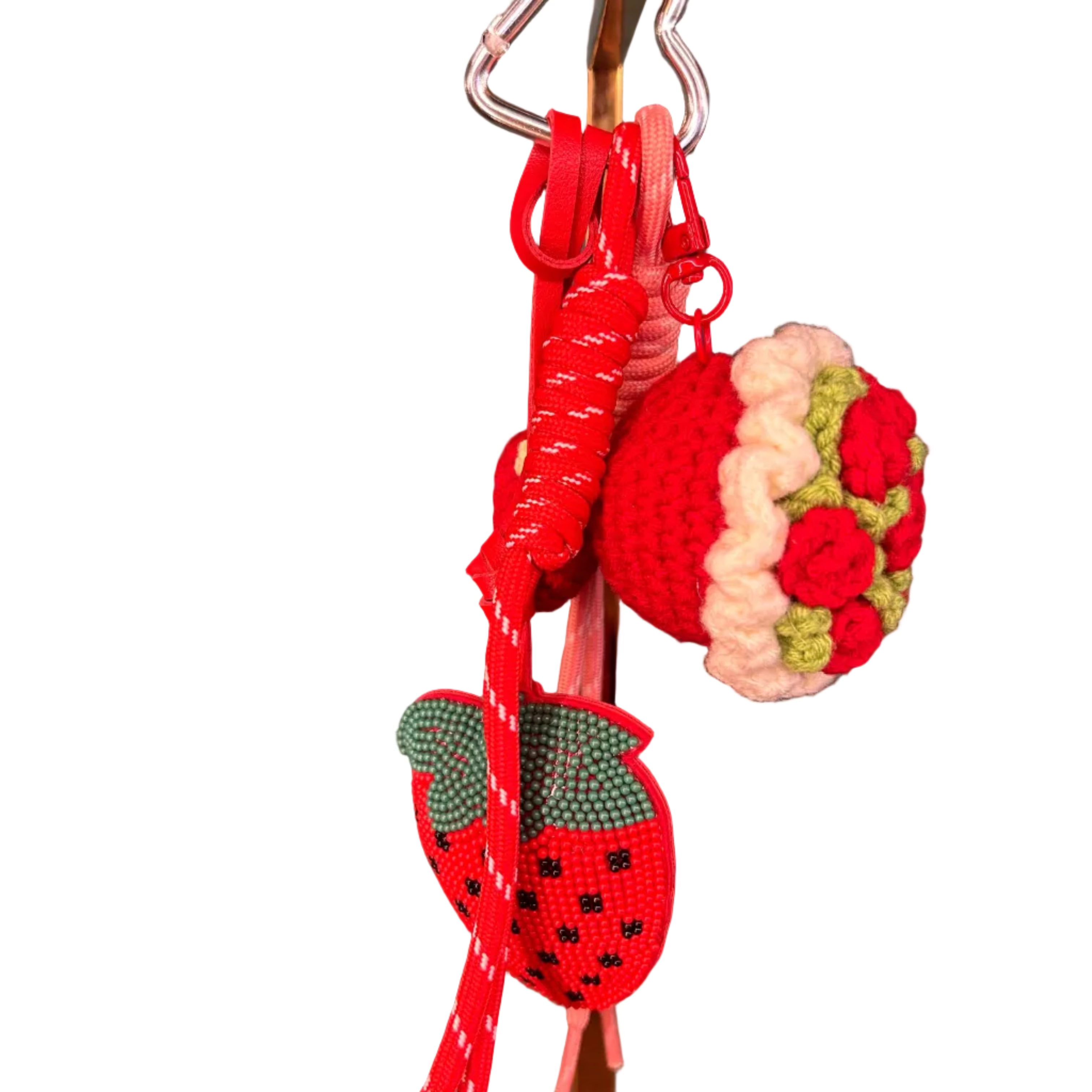 Charms fragola uncinetto