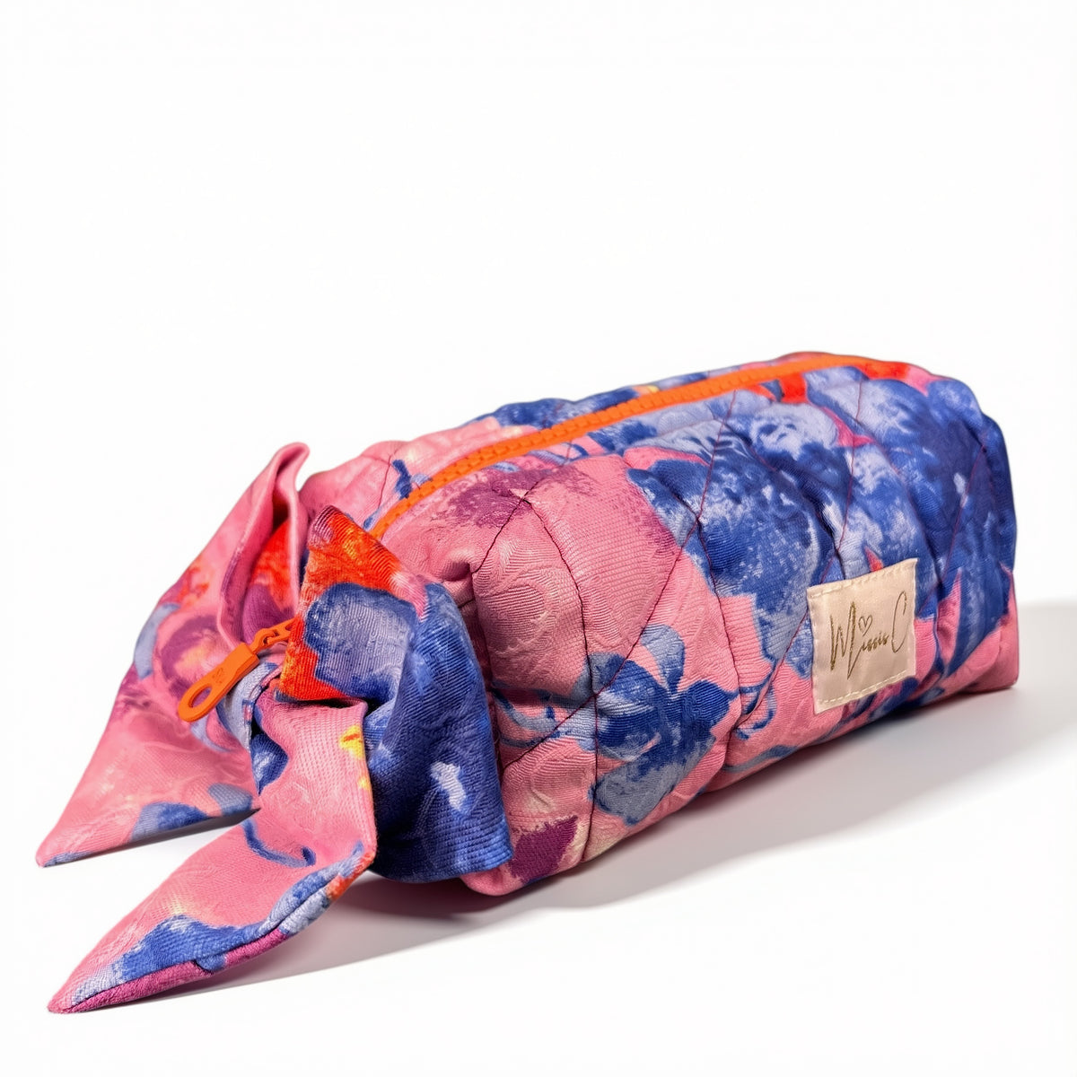 Astuccio Sacher con fiocco - floreale fucsia