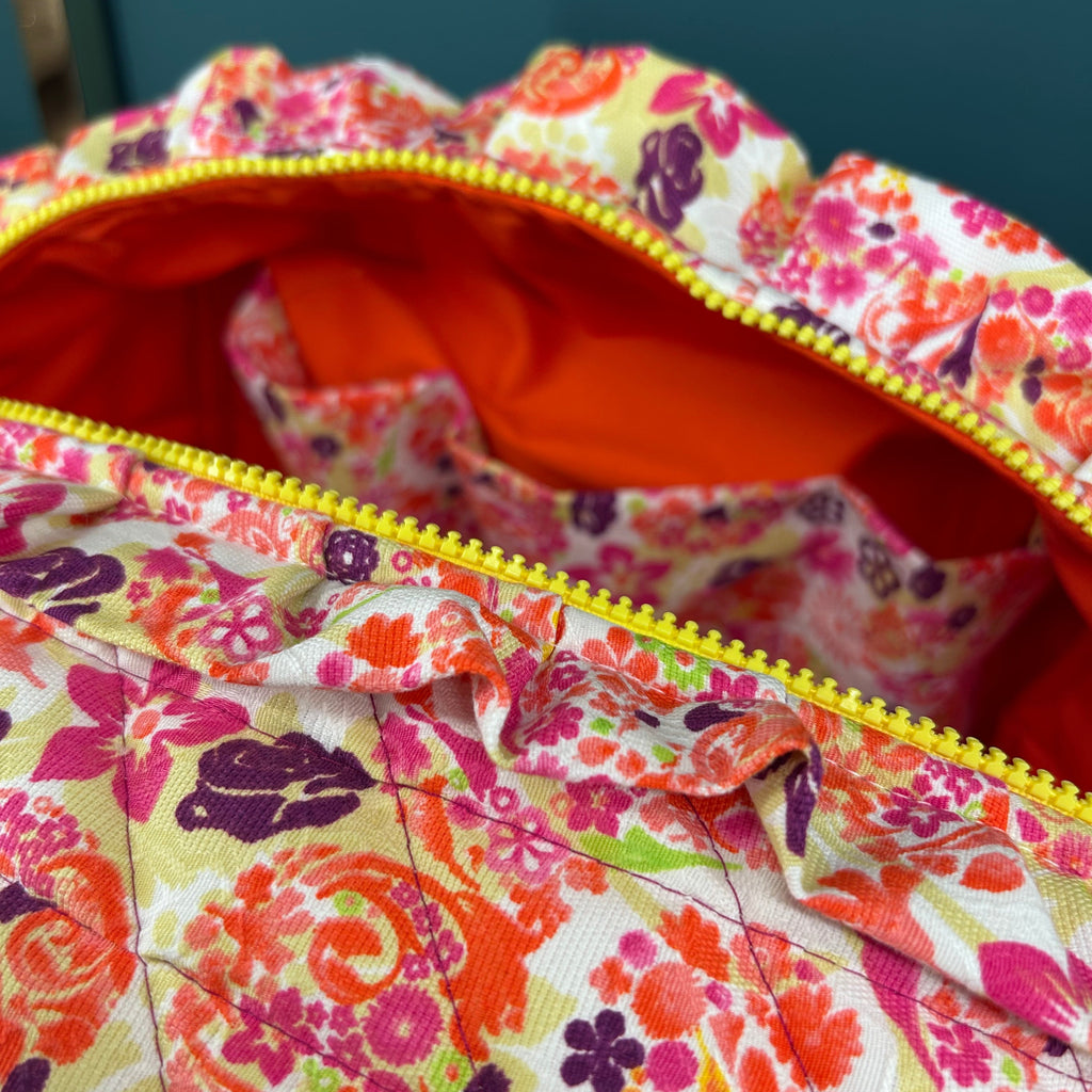 Trousse Madeleine - floreale fucsia