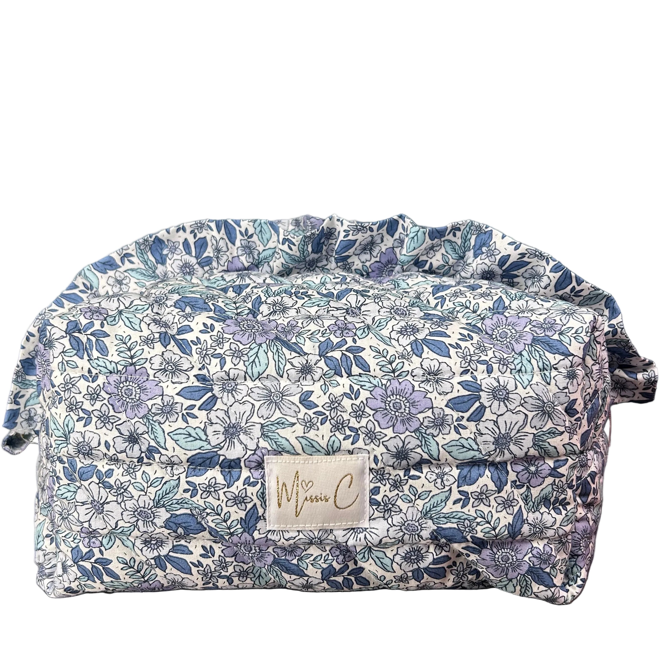 Trousse Madeleine - floreale azzurro