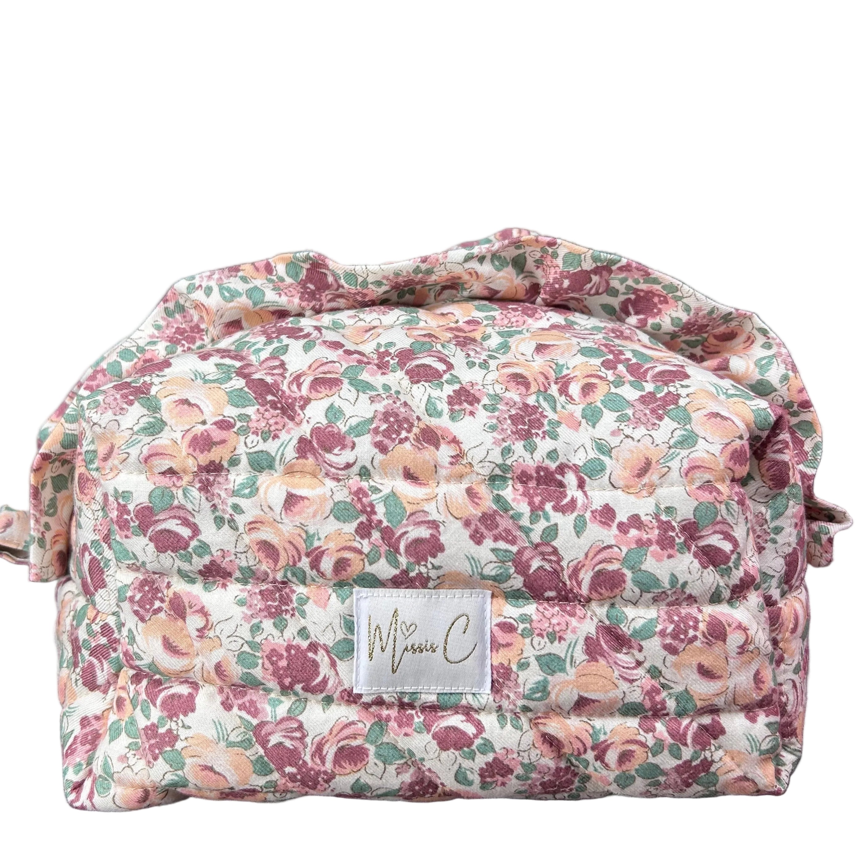 Trousse Madeleine - floreale rosa delicato