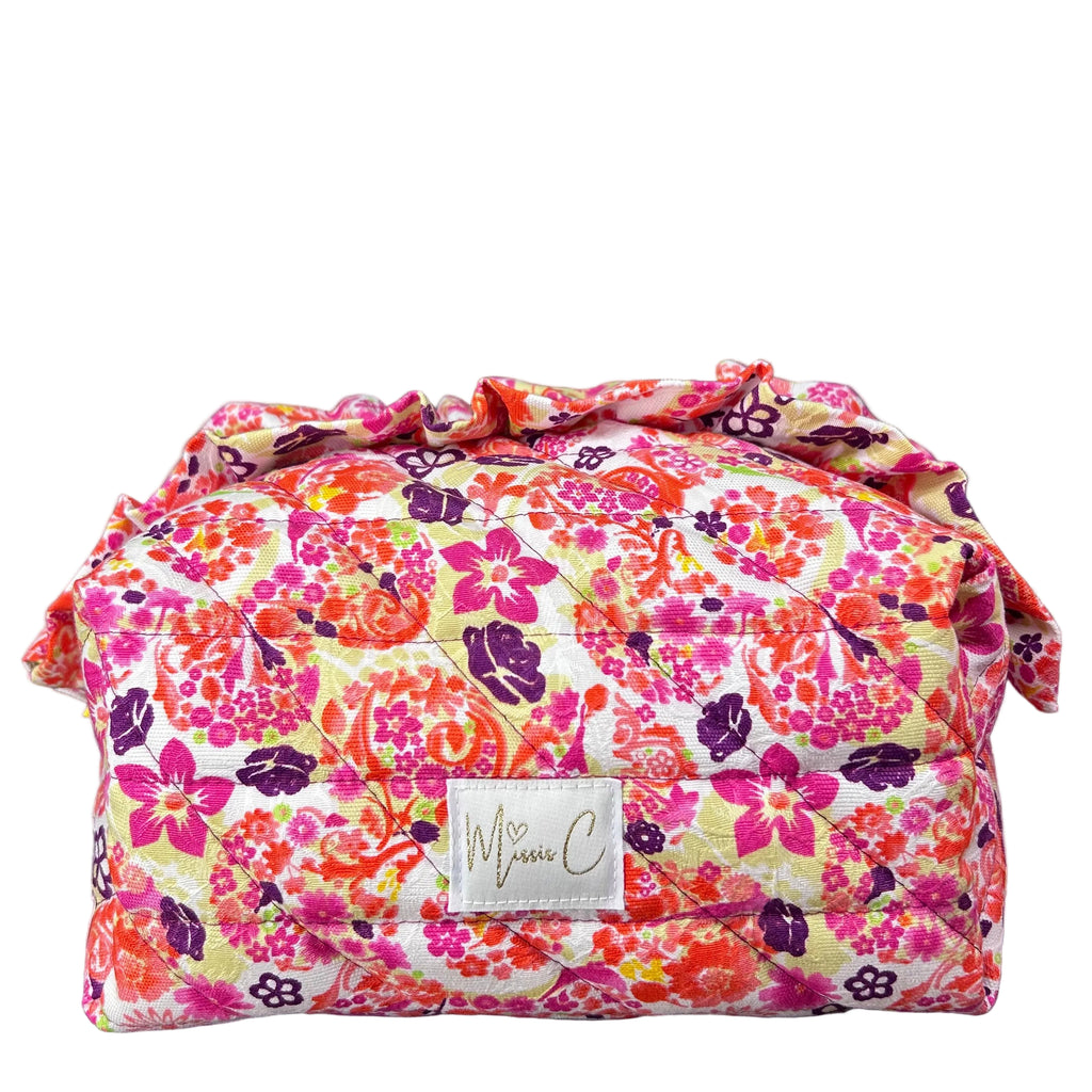 Trousse Madeleine - floreale fucsia
