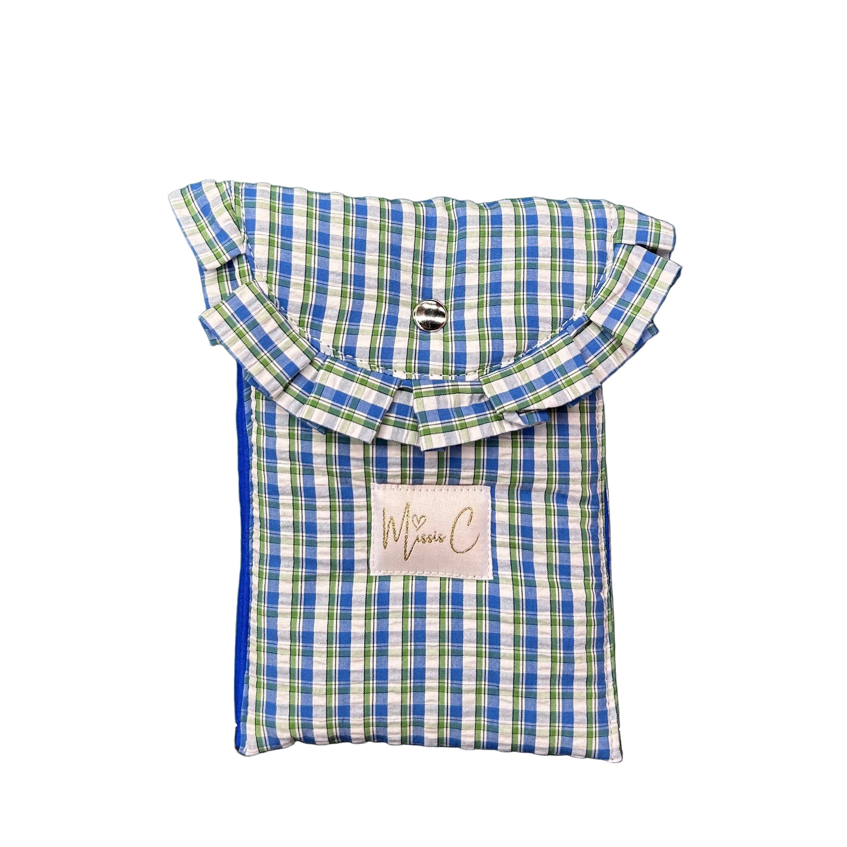Porta occhiali Eclair - quadretto azzurro