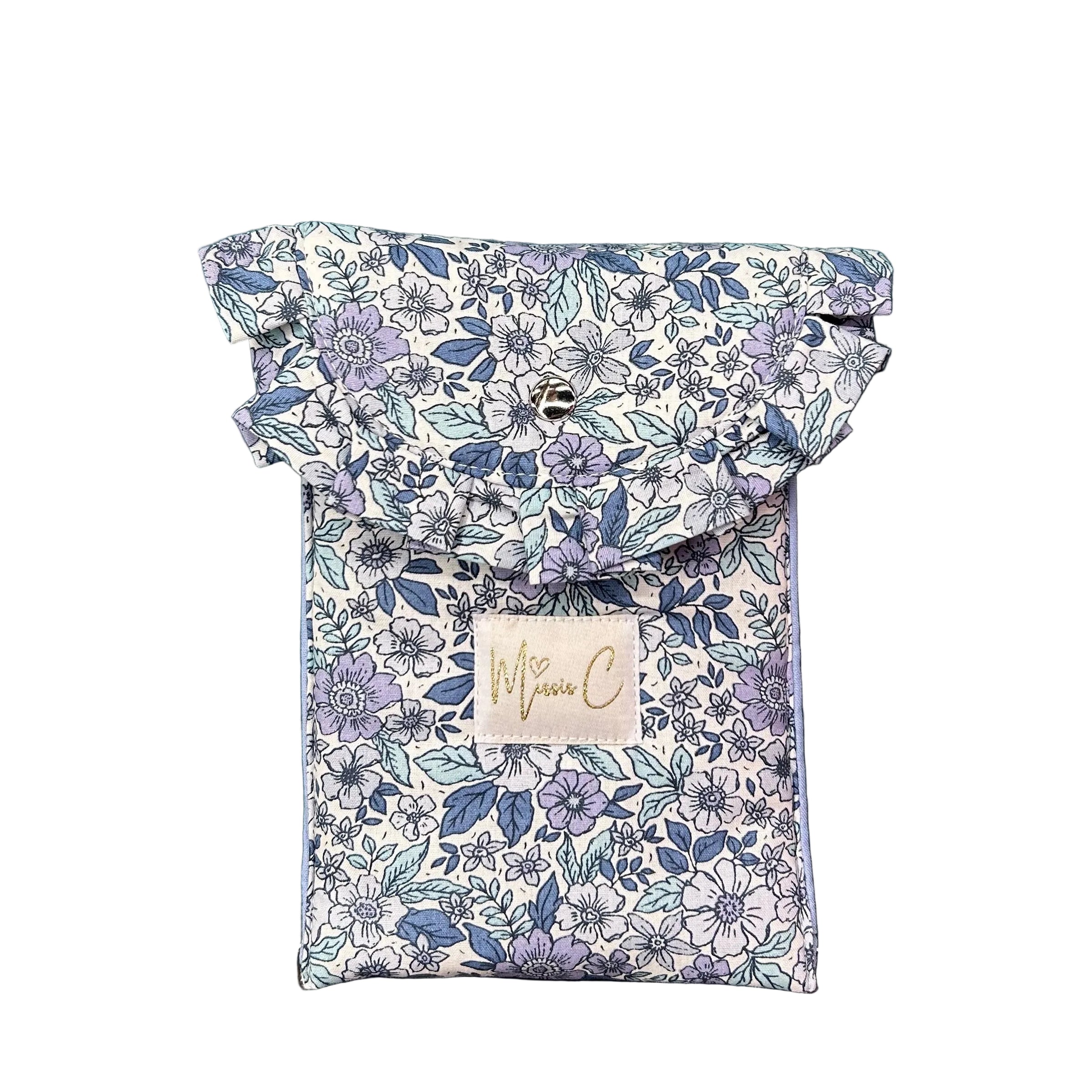 Porta occhiali Eclair - floreale azzurro