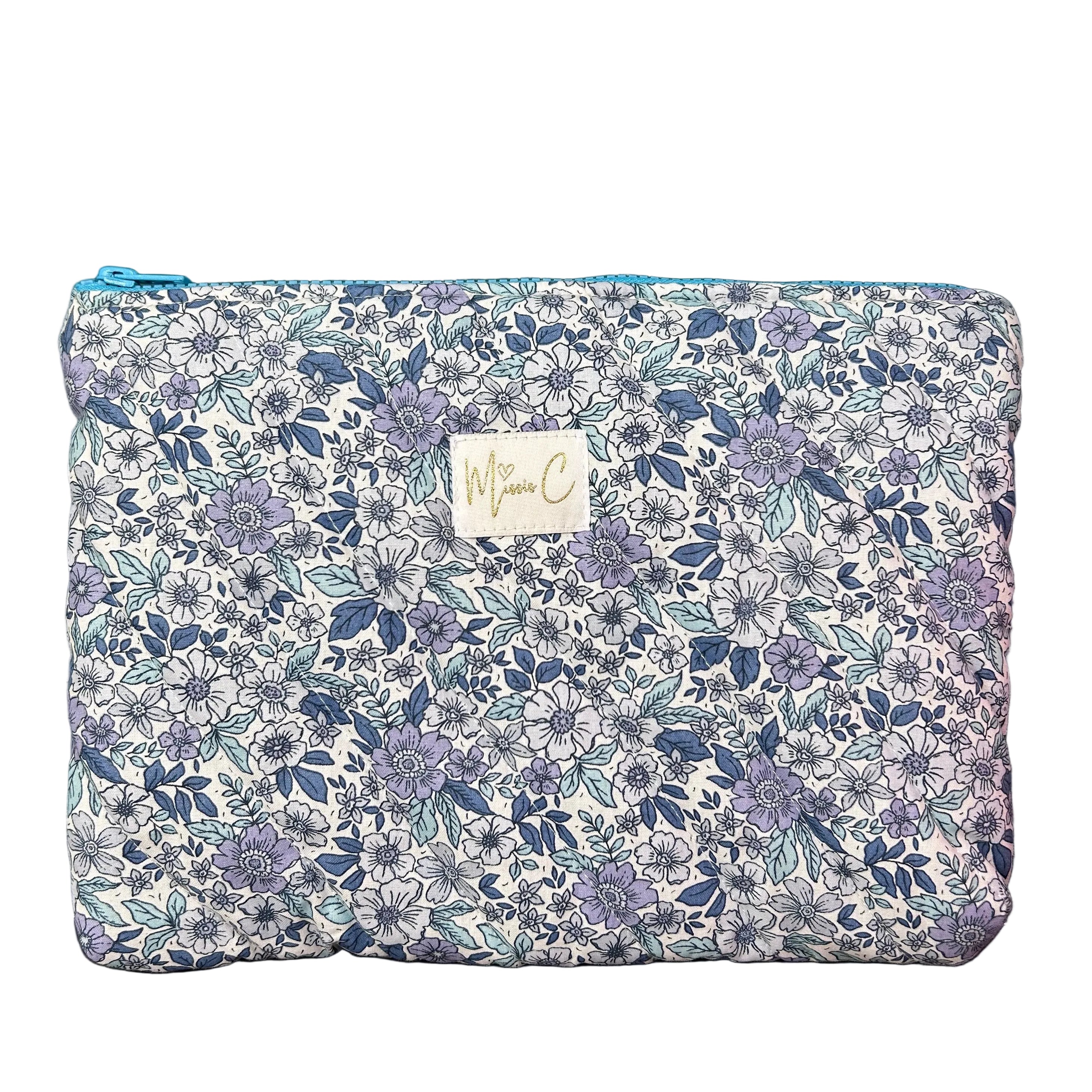 Porta ipad Charlotte - floreale azzurro