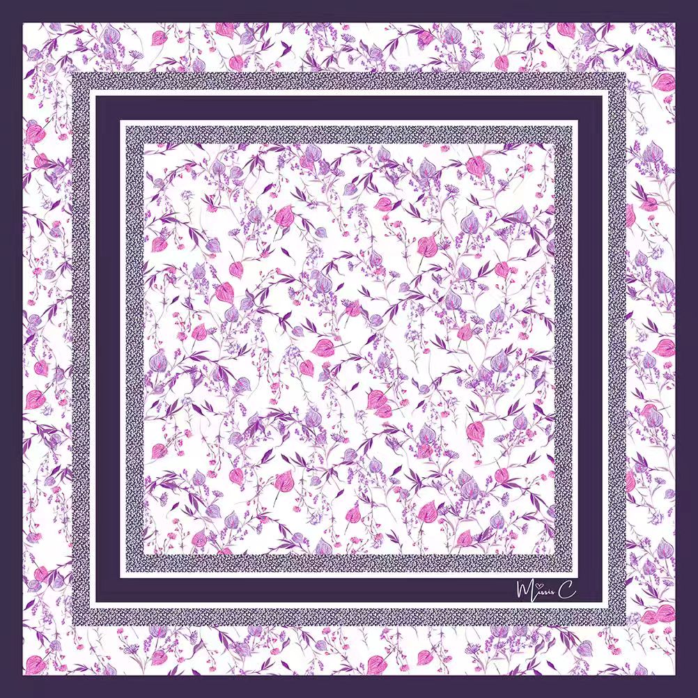 Foulard di seta Amarante 90x90