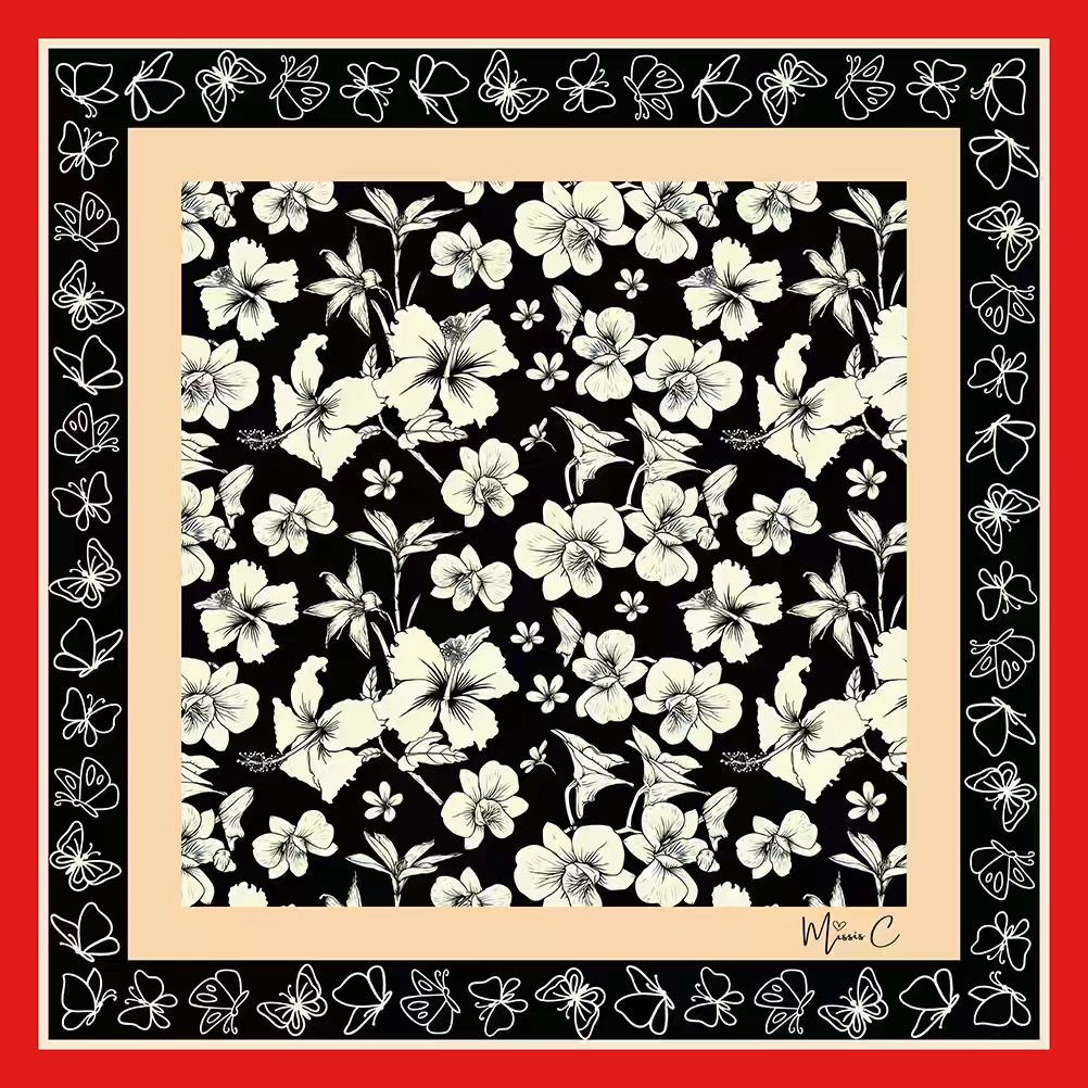 Foulard di seta Belle 90x90
