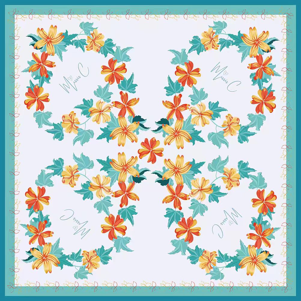 Foulard di seta Coquette 90x90