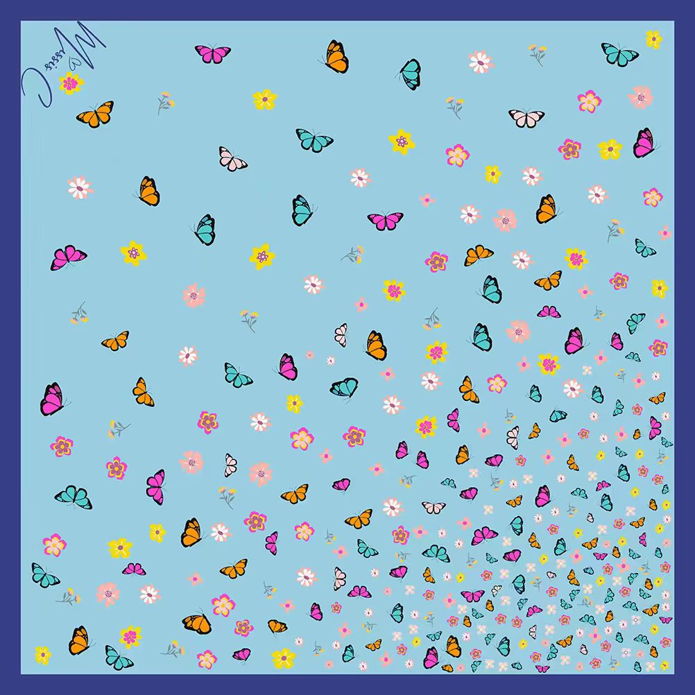 Foulard di seta Felicitè 90x90