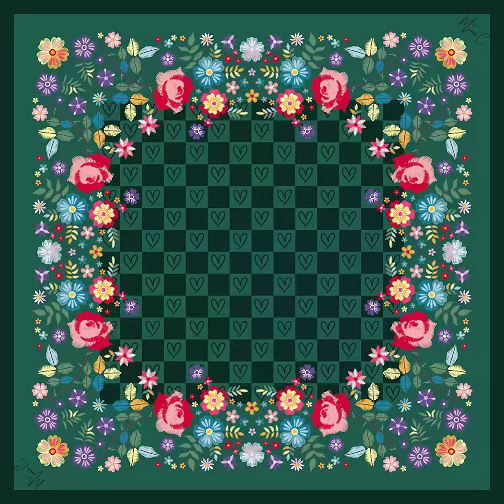 Foulard di seta Flamme 90x90