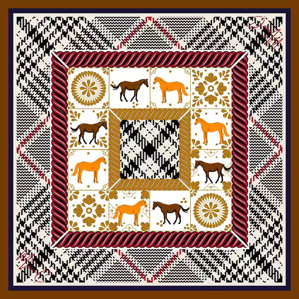 Foulard di seta Mirabelle 90x90