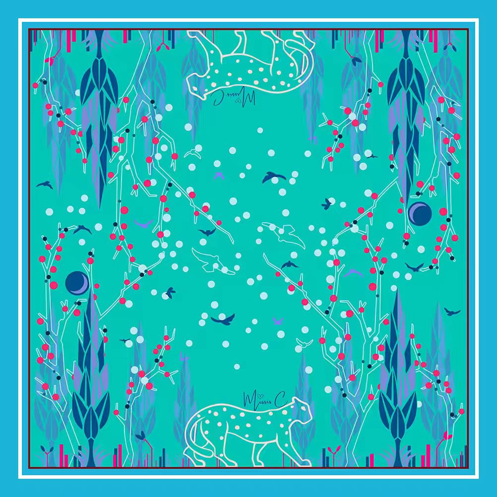 Foulard di seta Romance 90x90