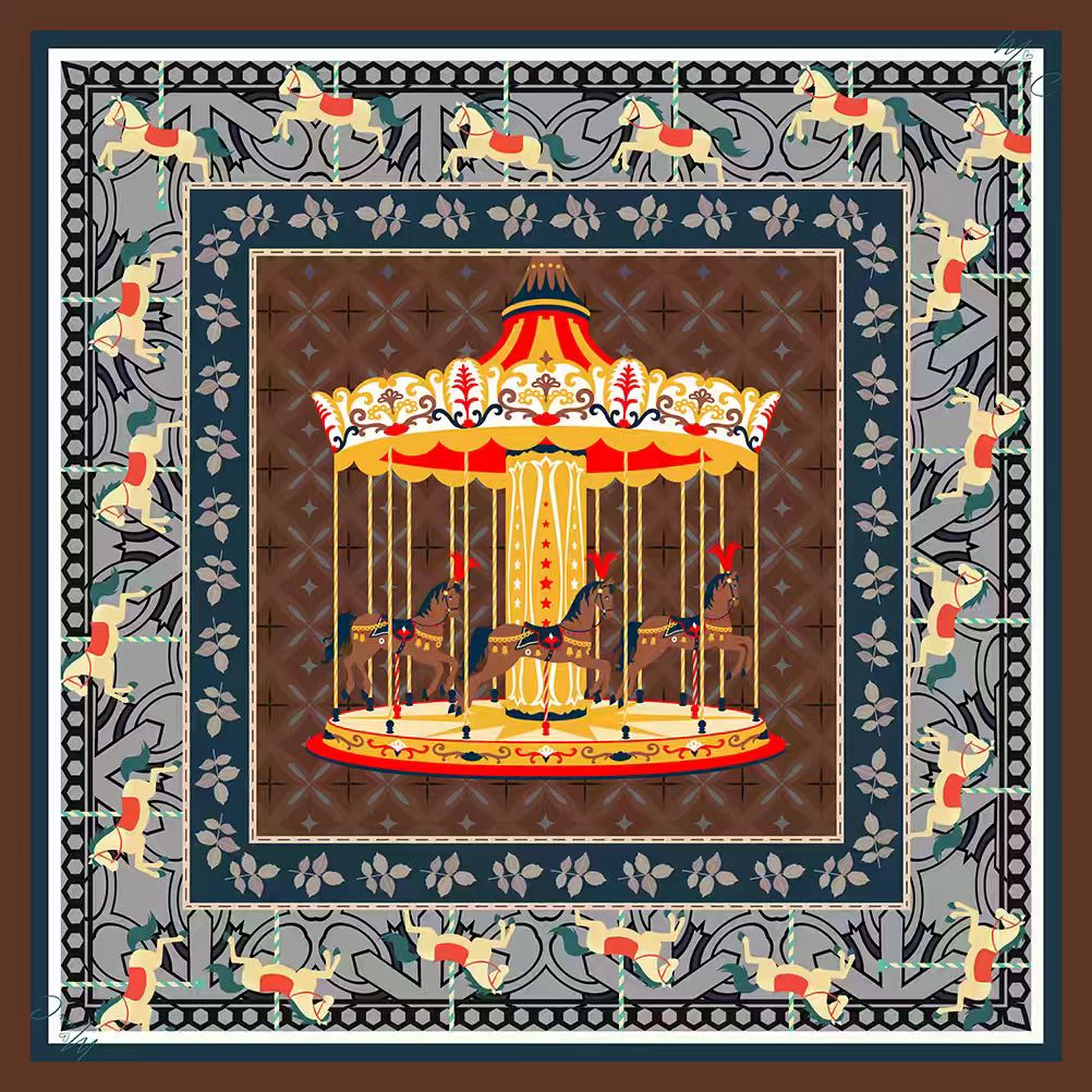 Foulard di seta Lumiere 90x90