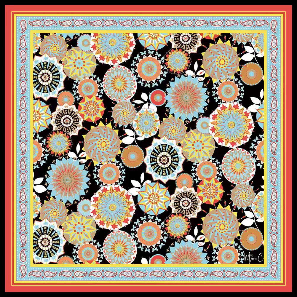 Foulard di seta Ivresse 90x90