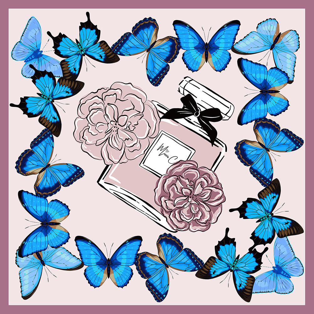Foulard di seta Petalè 90x90